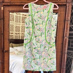 Vintage Holy Grail Lilly Pulitzer Shift Dress Womens Size 2 Queen Of Green